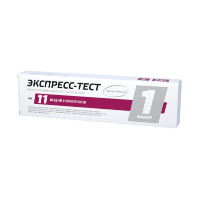 Мультитест на 11 видов наркотиков в моче (1 штука)